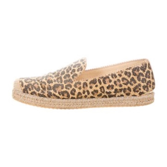Stuart Weitzman leopard print espadrille flats - Picture 3 of 5
